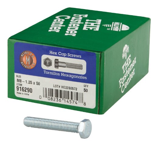916290 M8 x 50 Hex Cap Grade 8.8 Metric Screw