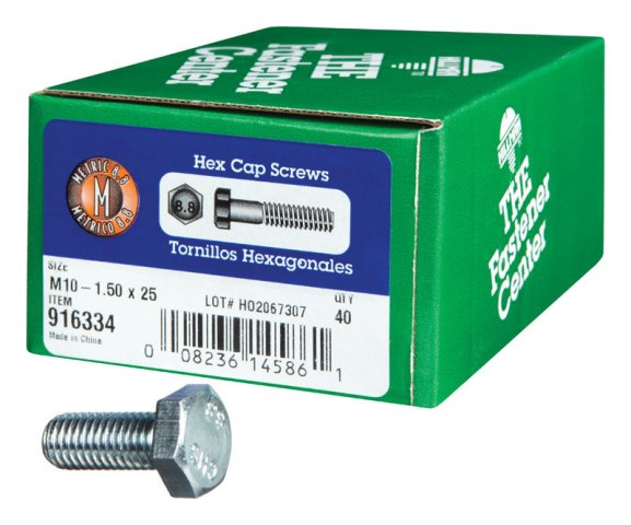 916334 M10-1.5 x 25 Metric Grade 8.8 Hex Head Cap Screw