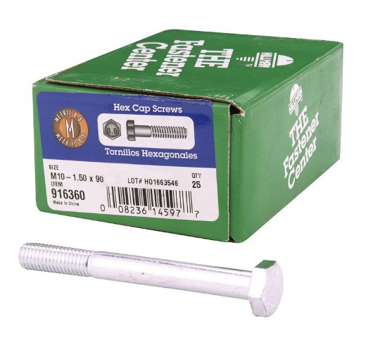 916360 M10 x 90 mm Metric Grade 8.8 Fine Hex Cap Screws