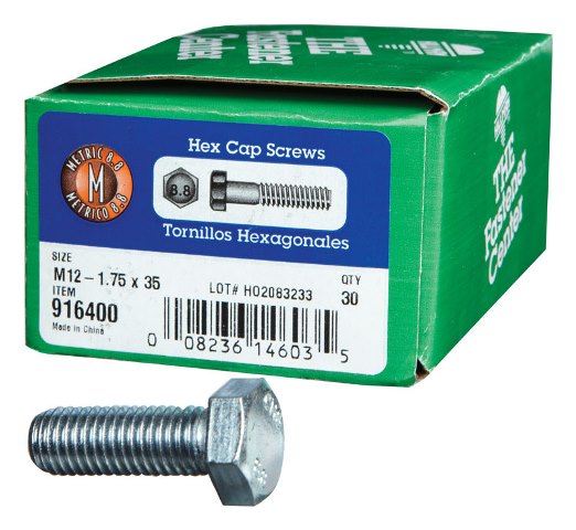 916400 M12 x 35 Hex Cap Screw Class 8.8