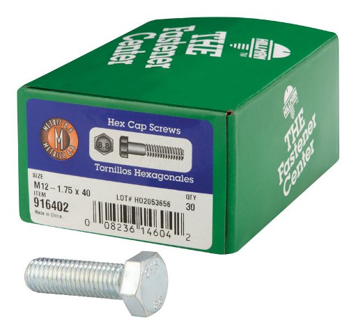 916402 M12-1.75 x 40 Metric Hex Head Cap Screw