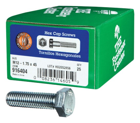 916404 M12 x 45 Hex Cap Grade 8.8 Metric Screw