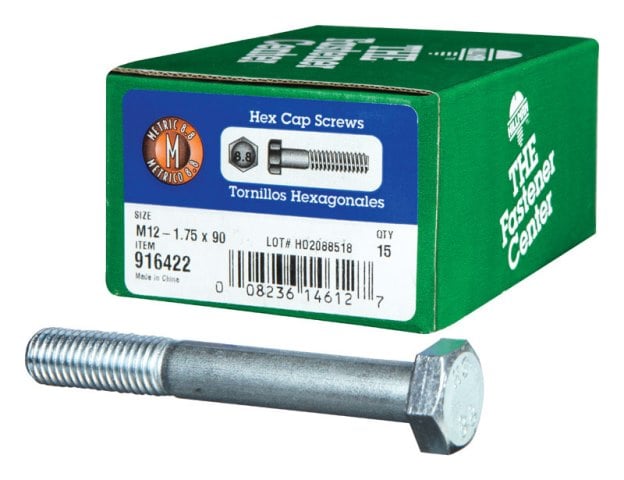 916422 M12 x 90 Hex Cap Grade 8.8 Metric Screw
