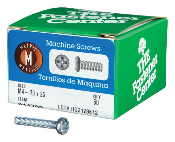 914702 0.70 x 25 in. M4 Zinc Plated Phillips Pan Head Machine Screw
