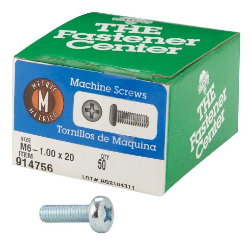 914756 1 x 20 in. M6 Phillips Pan Head Machine Screw