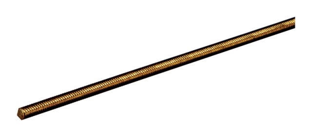 11515 0.5 - 13 x 12 in. Brass Threaded Rod - Packof 5- pack of 5