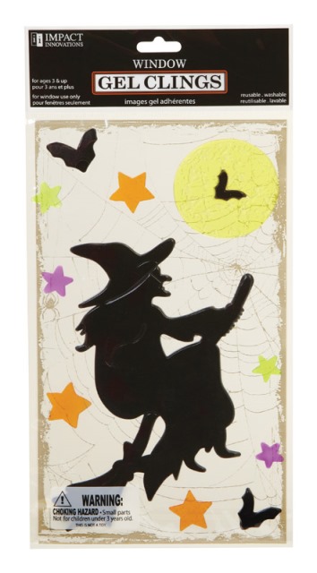 82344D 6 x 12 in. Halloween Gel Clings Ghost- pack of 24