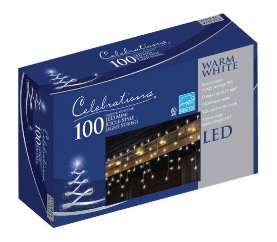 Picture of Celebrations 40810-71 5.67 ft. Clear LED Icicle Light Set
