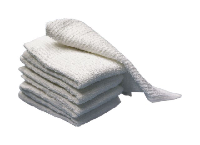 10019 Bar Mop Cotton Cloth  White - pack of 3