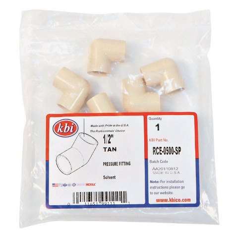 RCE-0500-SP CPVC 90 deg Elbow  0.5 in. Bg-10