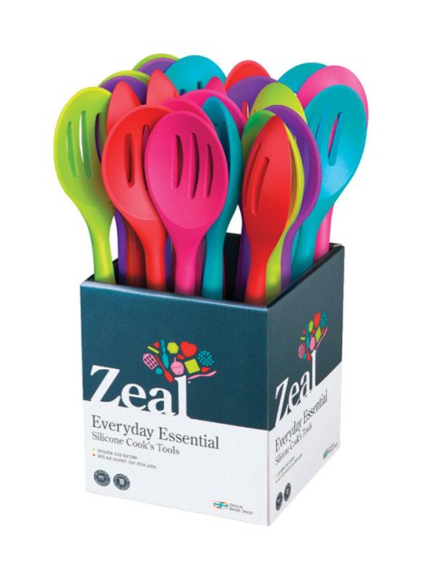 Picture of Zeal J159DISP Silicone Draining Spoon  Assorted Colors - pack of 24