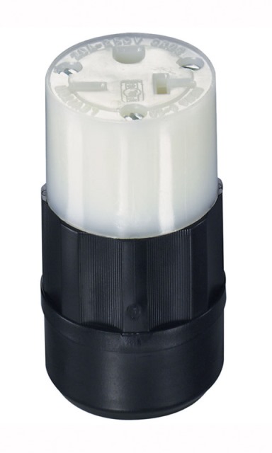 Leviton 20A 250V 2 Pole 3 Wire Nylon Straight Blade Connector - 3215233