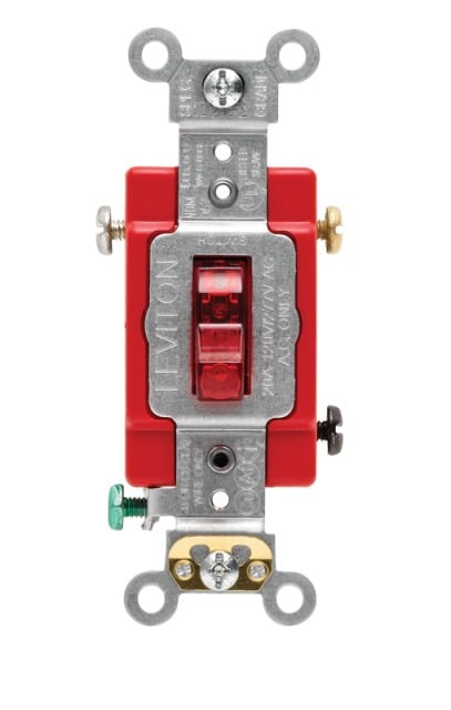 01221-PLR Pilot Light Toggle Switch  Red