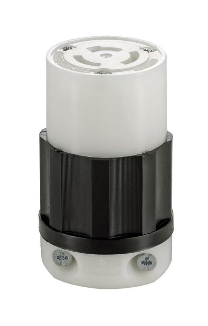 Locking Connector, Non-NEMA, 20 A, 250V AC, Single Phase, 3 Pole, Screw Terminals, Black