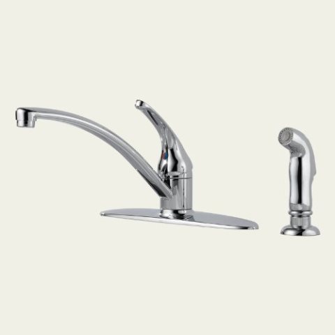 Picture of B & K 10901LF Foundations Single Handle Kitchen Faucet with Spray