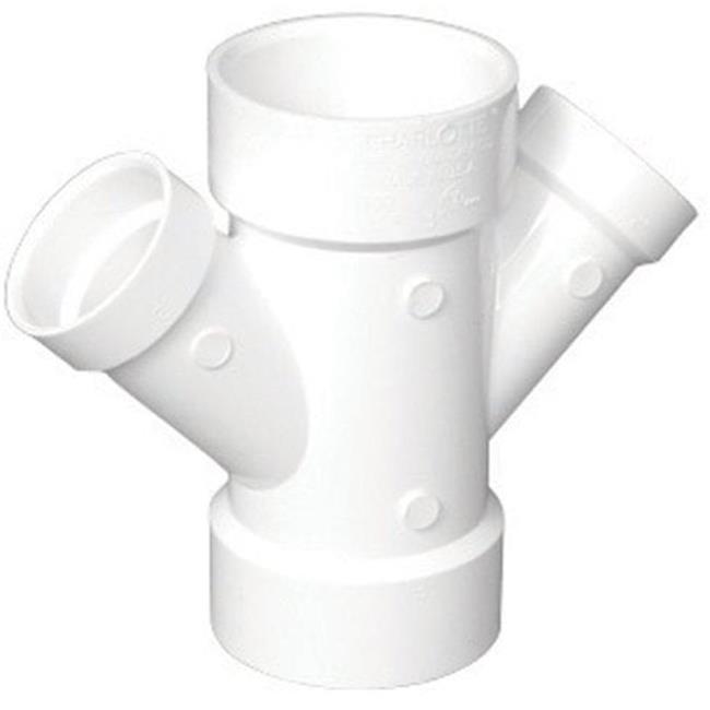 Charlotte Pipe & Foundry PVC006111200HA 4 in. PVC Double Wye Fitting
