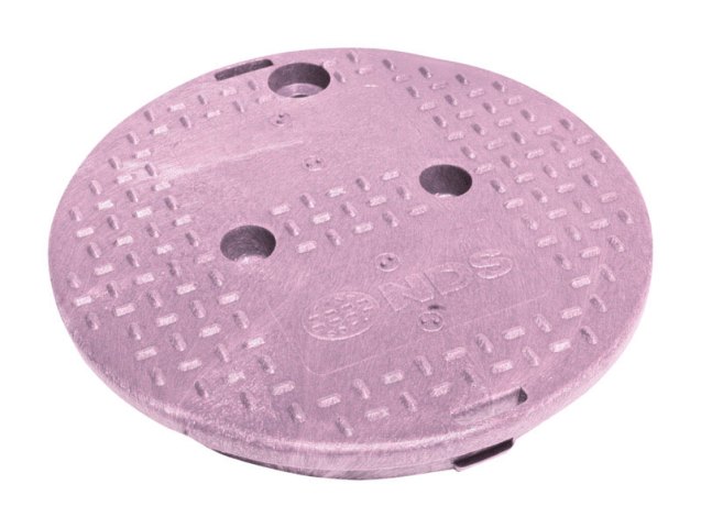 B & K 111CR Round Valve Box Lid  Purple - 10 in.