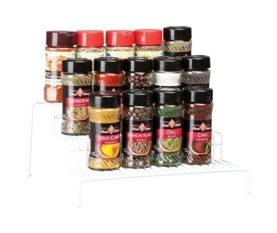 40553-6 Steel Spice Rack  White