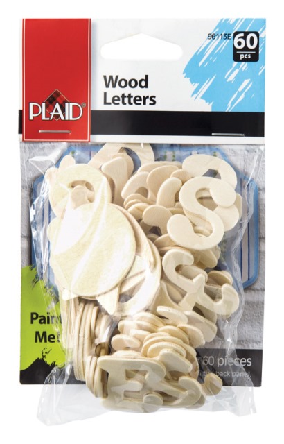 Picture of Plaid 96113E 1 in. Wood Letters for Scrapbooking- pack of 3