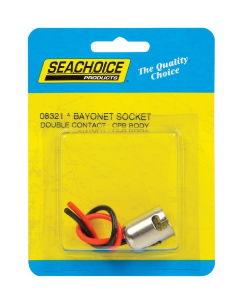 Bayonet Bulb Socket for Bayonet Style Miniature Lamps, 4 In. Wire Leads