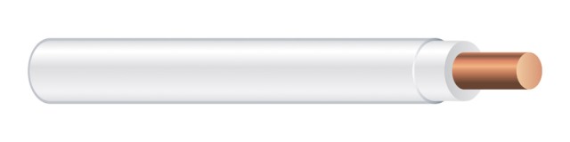 11596457 Solid Copper Thhn Building Wire, White - 500 ft.