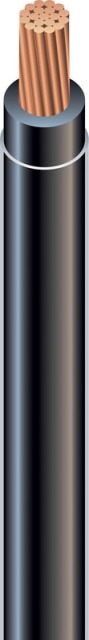 22964158 Stranded Copper Thhn Building Wire, Black - 500 ft.