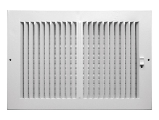 Picture of Truaire C102M12X08 2 x 08 in. 2 Way Supply Sidewall or Ceiling Register Grille  White