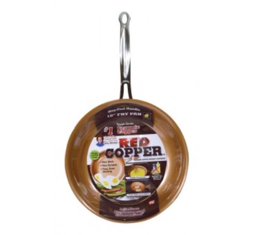 Picture of Red Copper 10687-6 Ceramic Copper Fry Pan  Red - 10 in.