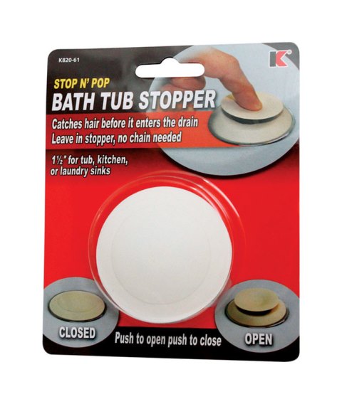 K820-61 Universal White Pop Up Drain Stopper