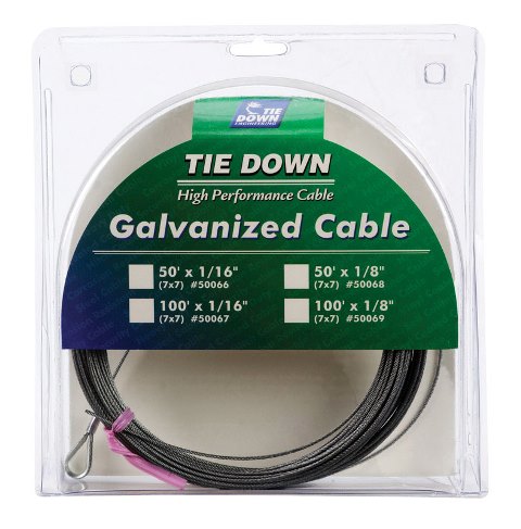 Picture of Tie Down Eng 50067 Pre-Cut Galvanized Cable  100 ft.