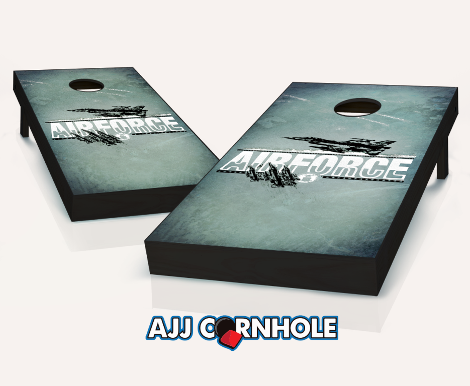 Picture of AJJCornhole 107-AirForceImprint US Air Force Imprint Theme Cornhole Set with Bags - 8 x 24 x 48 in.