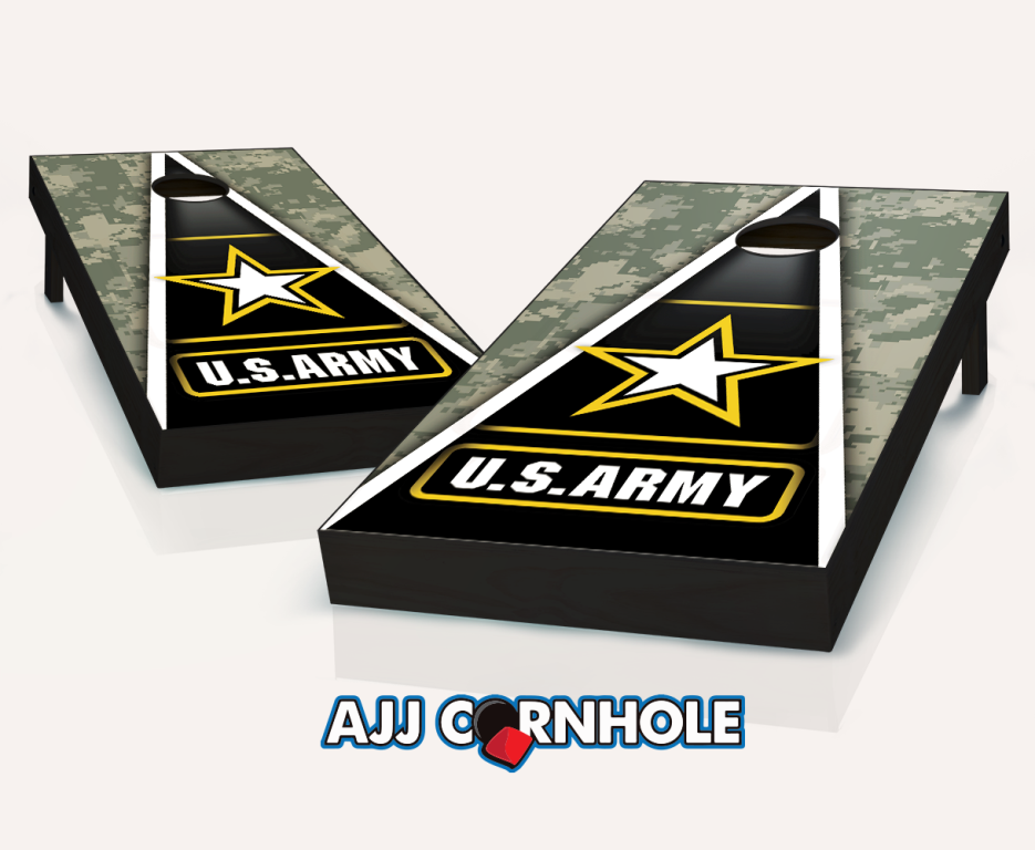 Picture of AJJCornhole 107-Army US Army Theme Cornhole Theme Cornhole Set with Bags - 8 x 24 x 48 in.
