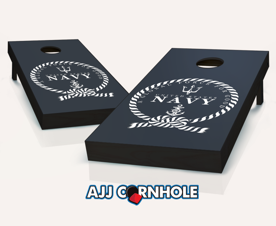 Picture of AJJCornhole 107-NavyGlobalForce US Navy Global Force for Good Theme Cornhole Set with Bags - 8 x 24 x 48 in.