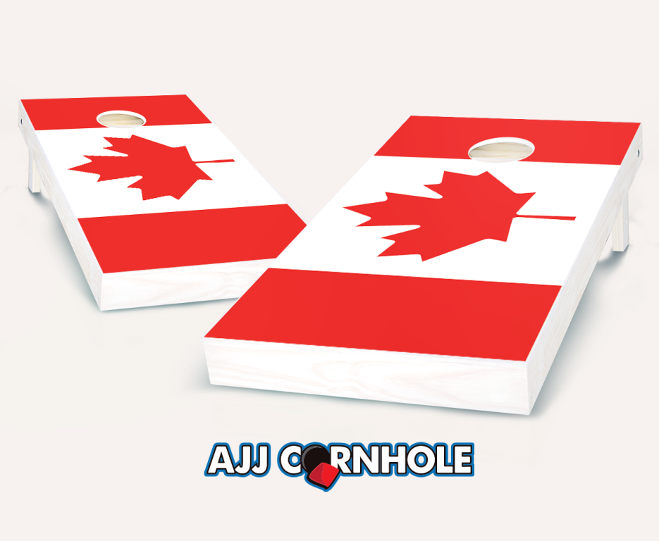 Picture of AJJCornhole 107-CanadianFlag Canadian Flag Cornhole Set with Bags - 8 x 24 x 48 in.