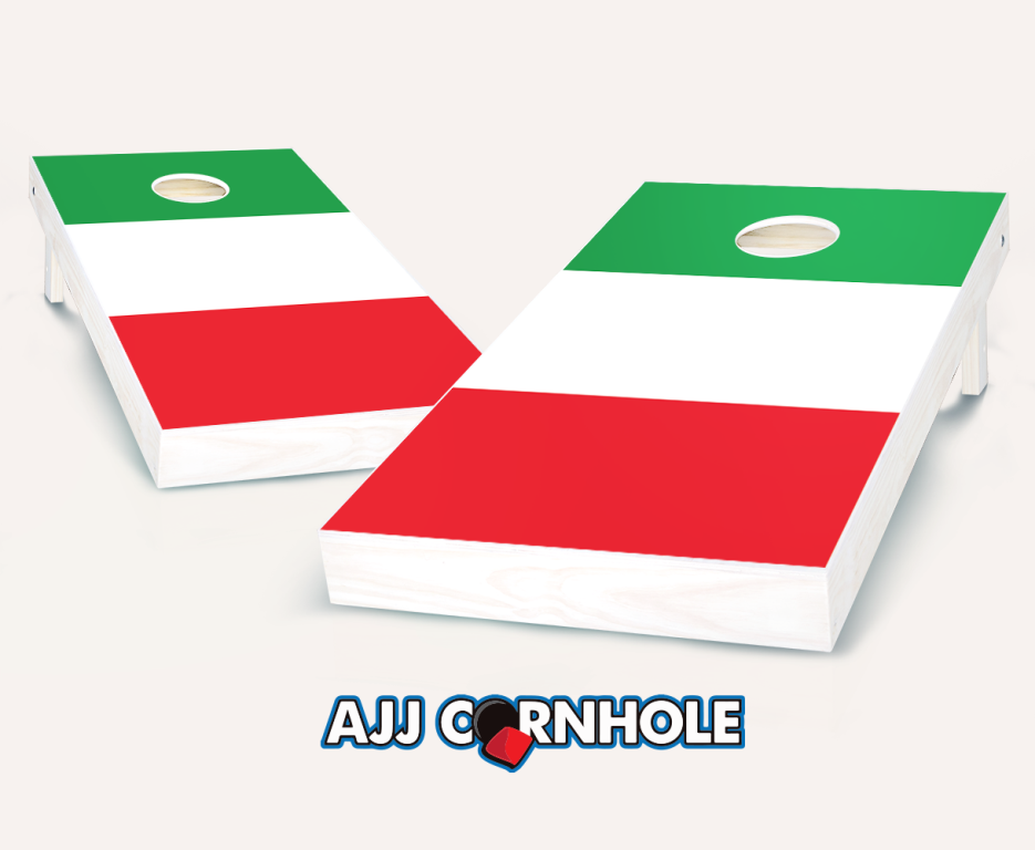 Picture of AJJCornhole 107-ItalianFlag Italian Flag Cornhole Set with Bags - 8 x 24 x 48 in.