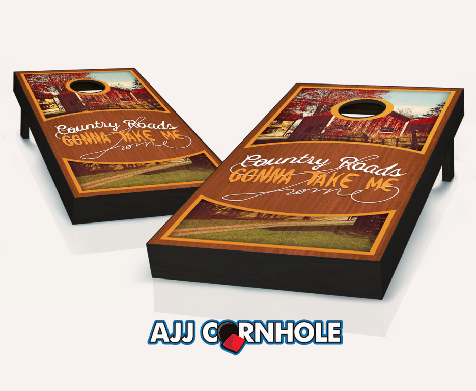 Picture of AJJCornhole 107-CountryRoads Country Roads Theme Cornhole Set with Bags - 8 x 24 x 48 in.