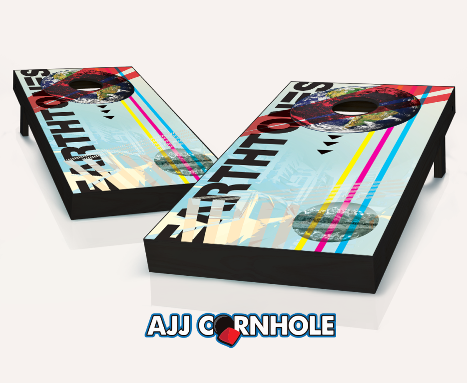 Picture of AJJCornhole 107-EarthTones Earth Tones Theme Cornhole Set with Bags - 8 x 24 x 48 in.