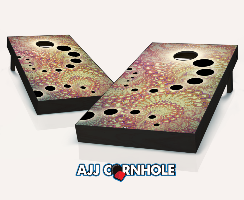 Picture of AJJCornhole 107-FractalShift Fractal Shift Theme Cornhole Set with bags - 8 x 24 x 48 in.