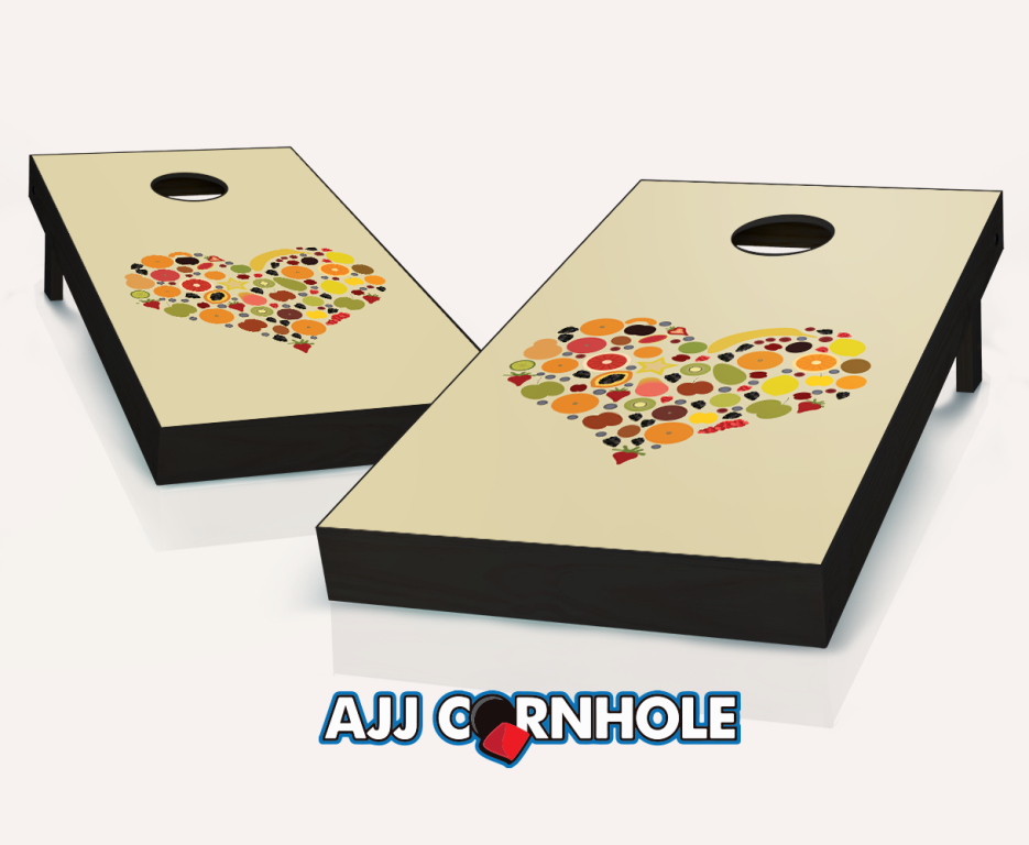 Picture of AJJCornhole 107-HealthNut Health Nut Theme Cornhole Set with bags - 8 x 24 x 48 in.