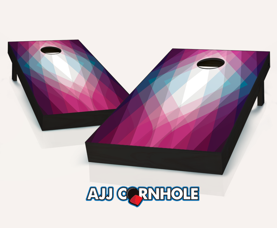 Picture of AJJCornhole 107-MagentaCrystal Megenta Crystal Theme Cornhole Set with Bags - 8 x 24 x 48 in.