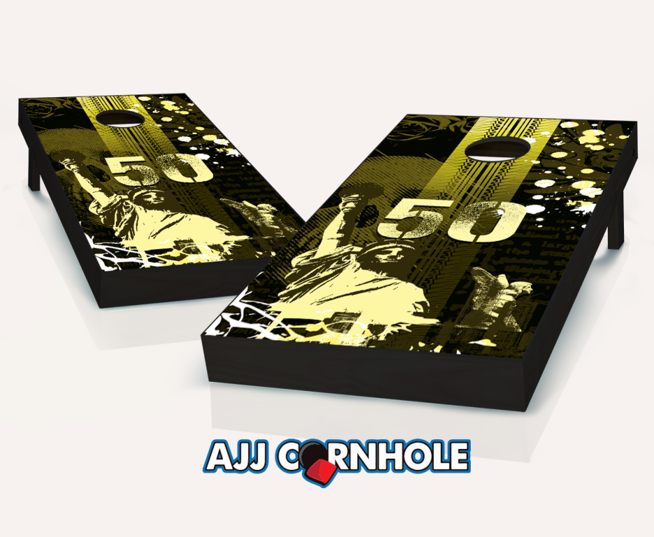 Picture of AJJCornhole 107-UrbanGrunge Urban Grunge Theme Cornhole Set with Bags - 8 x 24 x 48 in.