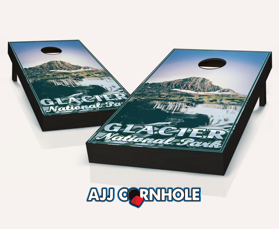 Picture of AJJCornhole 107-NP-Glacier Glacier Theme Cornhole Set with Bags - 8 x 24 x 48 in.