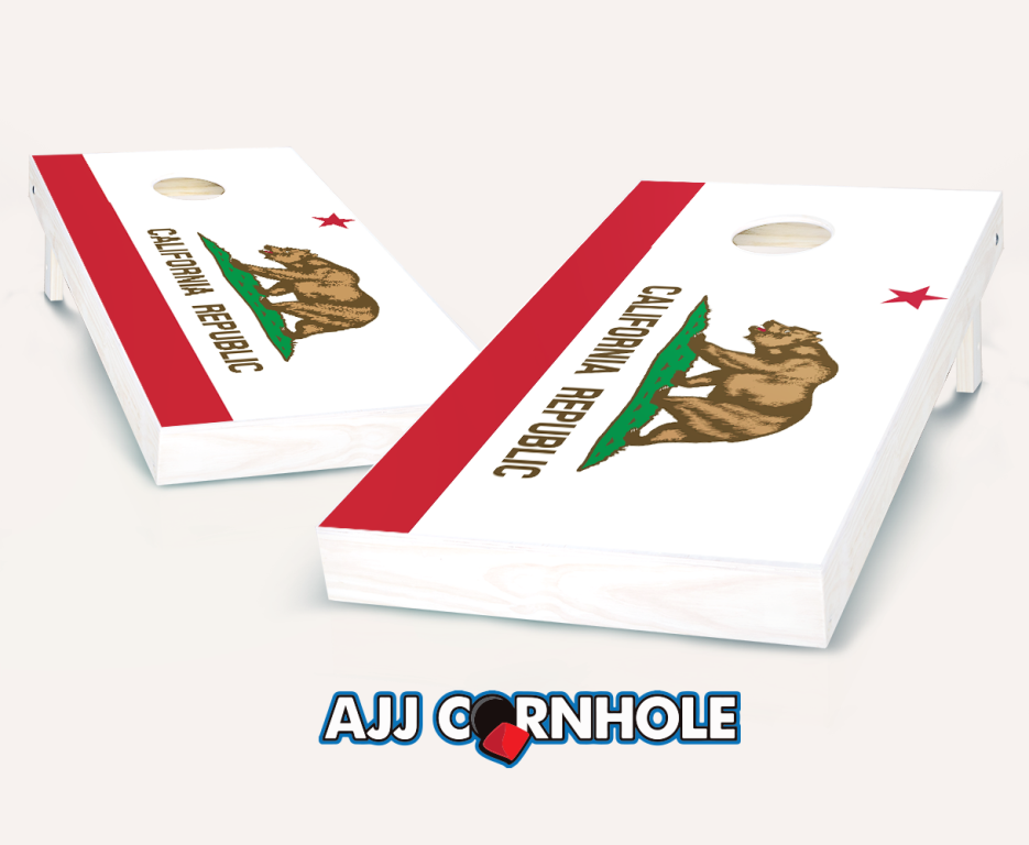 Picture of AJJCornhole 107-CaliforniaFlag California Flag Theme Cornhole Set with Bags - 8 x 24 x 48 in.