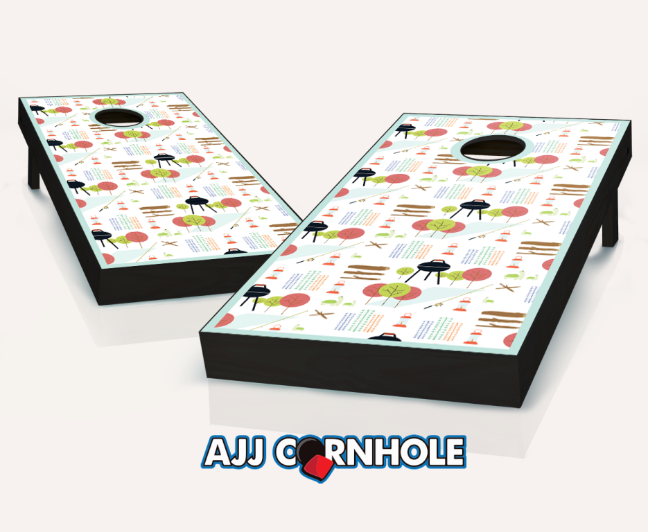 Picture of AJJCornhole 107-CasualOutdoors Casual Outdoors Theme Cornhole Set with Bags - 8 x 24 x 48 in.
