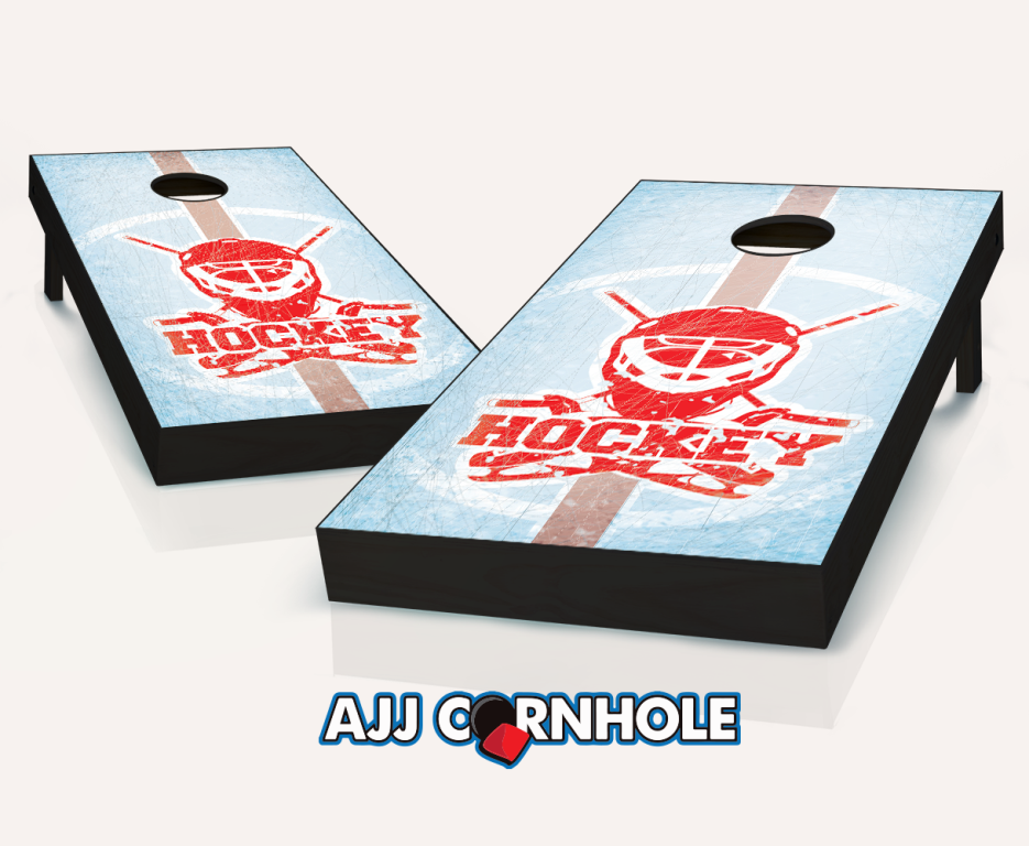 Picture of AJJCornhole 107-IceHockey Ice Hockey Theme Cornhole Set with Bags - 8 x 24 x 48 in.
