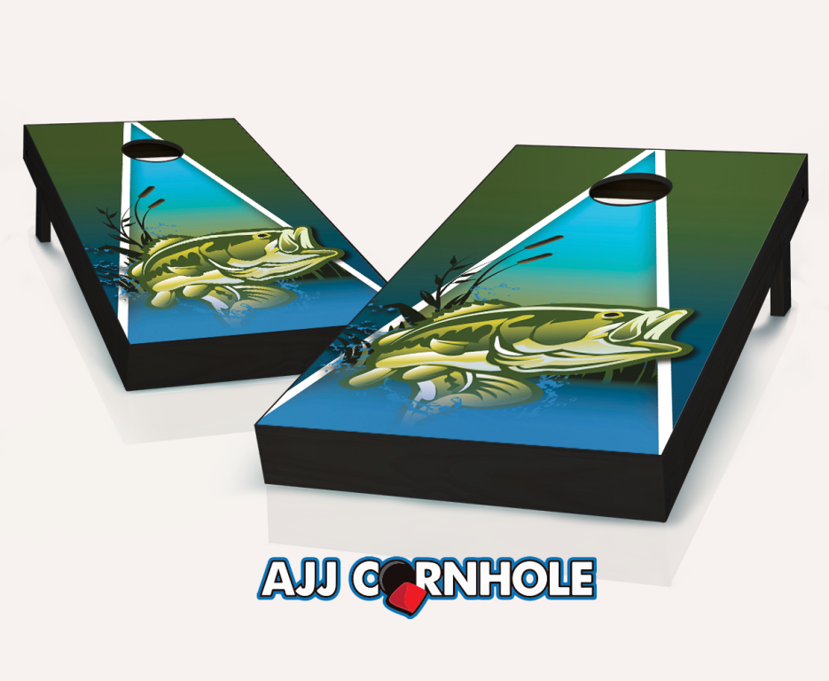Picture of AJJCornhole 107-Fish Fish Theme Cornhole Set with Bags - 8 x 24 x 48 in.