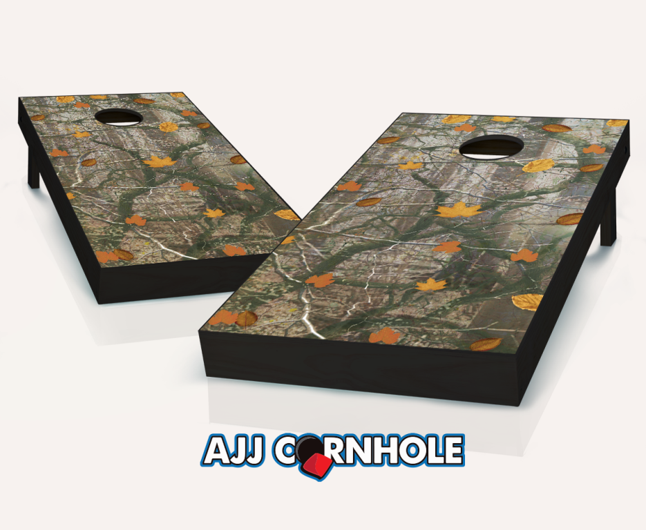 Picture of AJJCornhole 107-LeafyCamo Leafy Camo Theme Cornhole Set with Bags - 8 x 24 x 48 in.