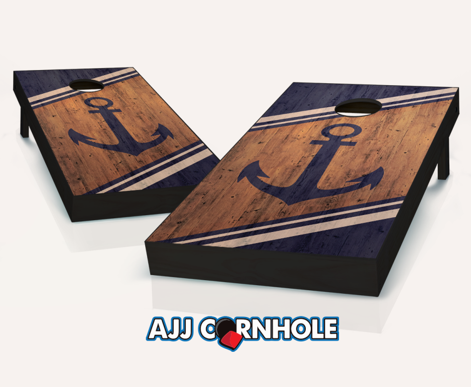 Picture of AJJCornhole 107-Anchor Anchor Theme Cornhole Set with bags - 8 x 24 x 48 in.