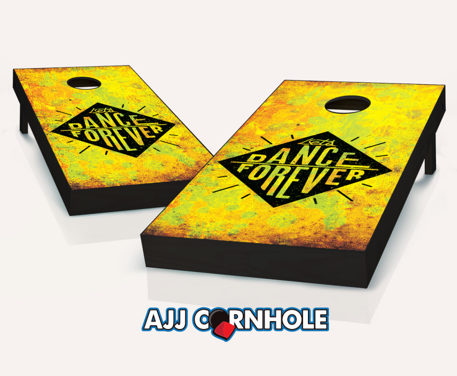 Picture of AJJCornhole 107-DanceForever Dance Forever Theme Cornhole Set with Bags - 8 x 24 x 48 in.