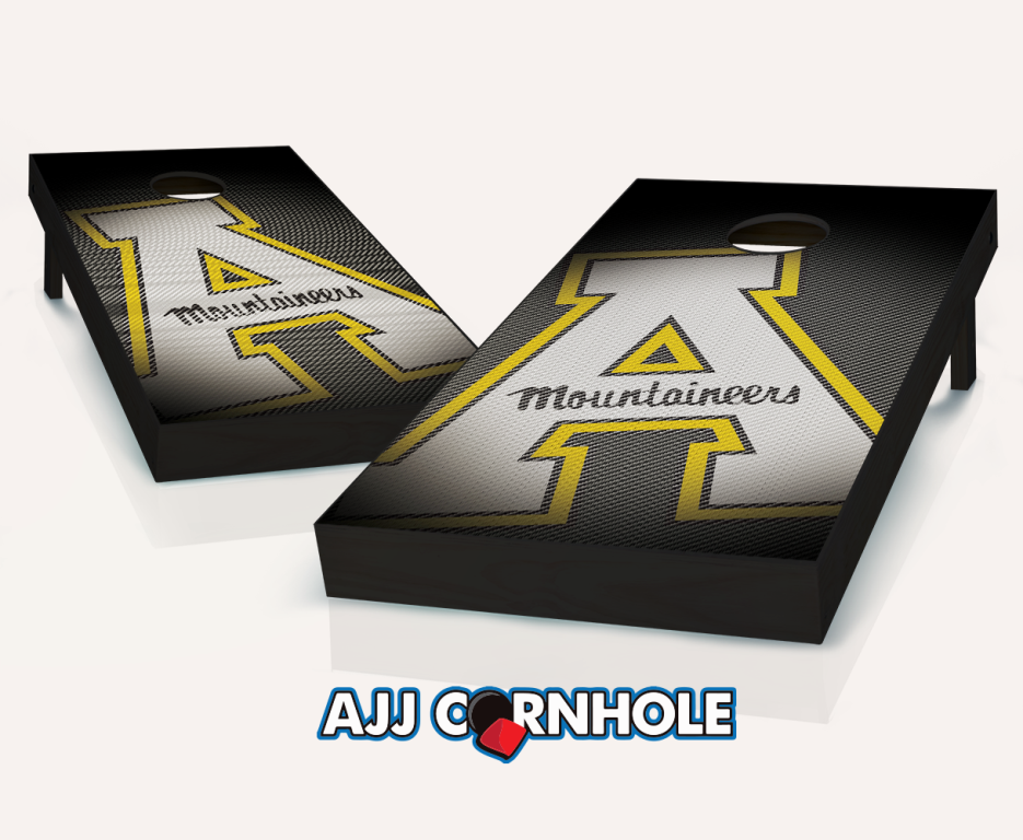 Picture of AJJCornhole 110-AppStateSlanted App State Mountaineers Slanted Theme Cornhole Set with Bags - 8 x 24 x 48 in.